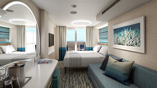 Carnival Mardi Gras Forward-View Extended Balcony Stateroom