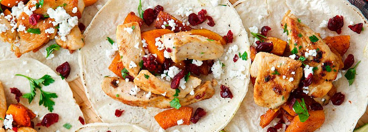 Roasted Butternut Squash and Turkey Tacos