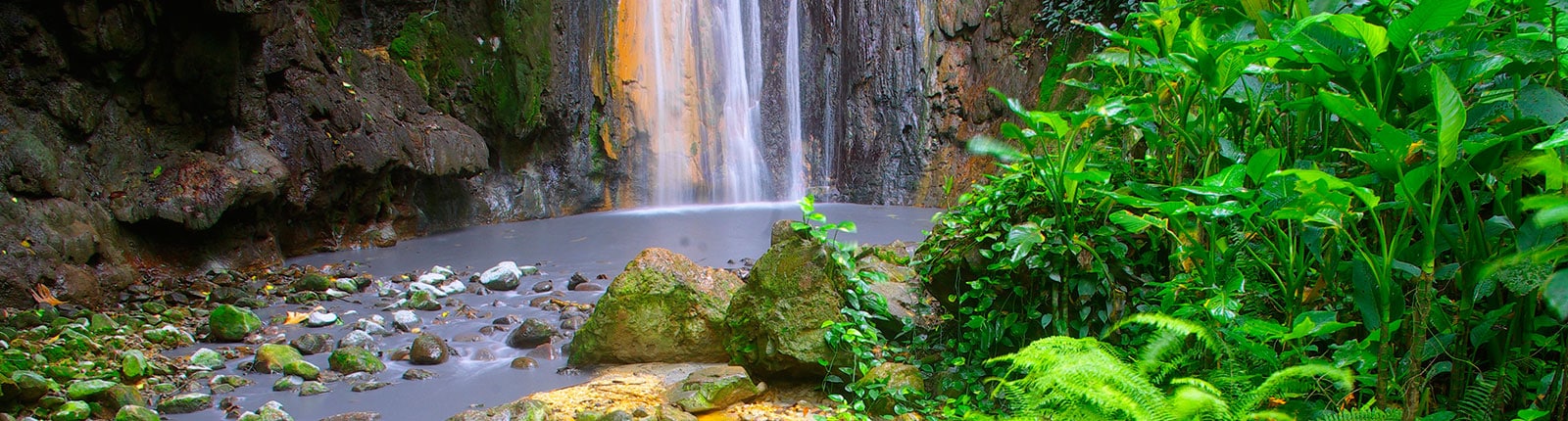 A gorgeous waterfall in St. Lucia