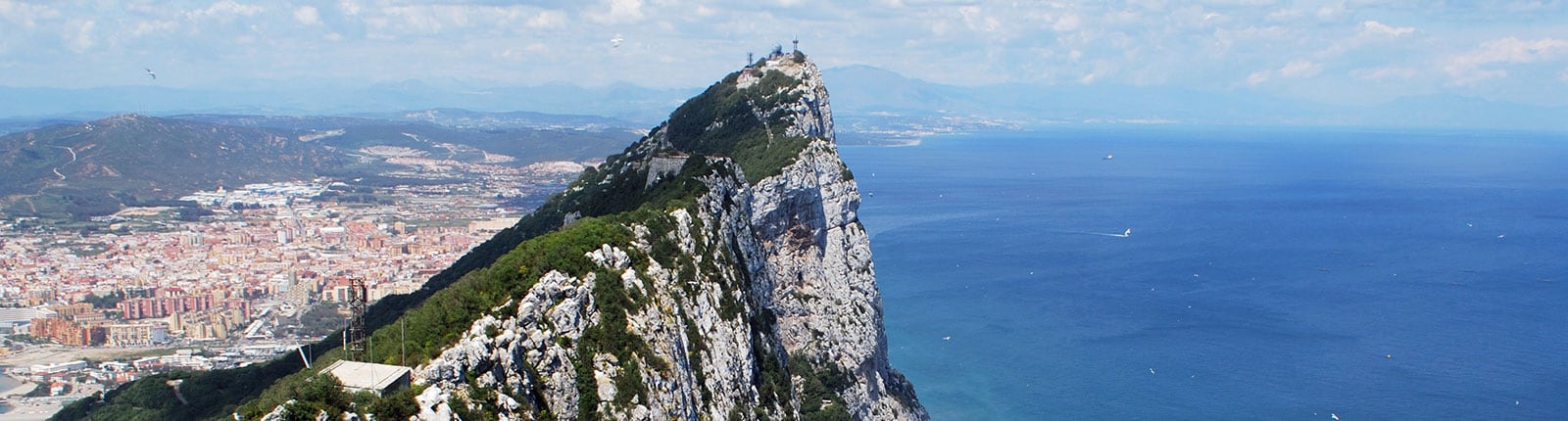 View of the top of the Rock of Gibraltar