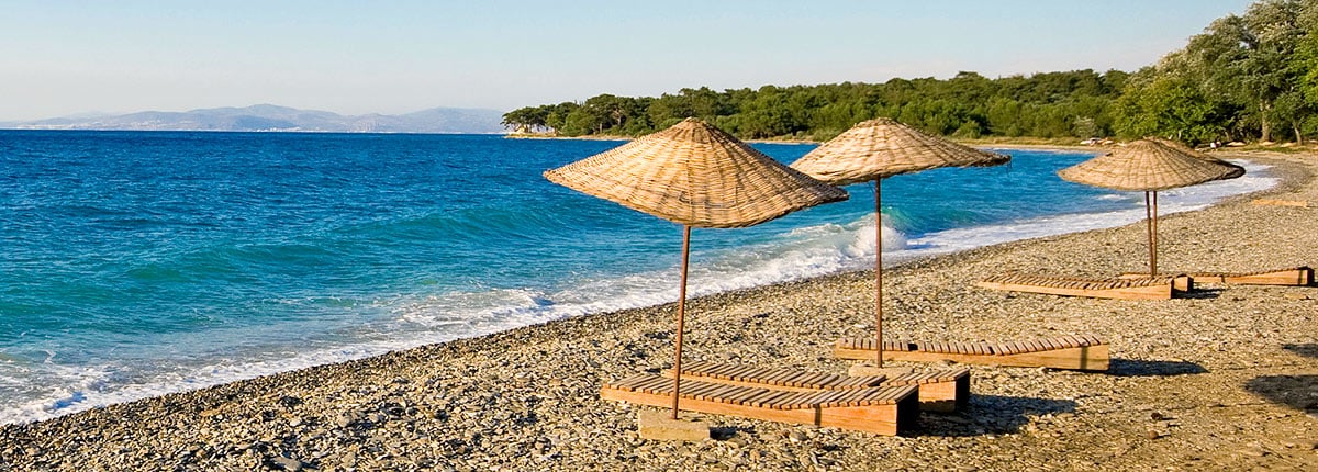 view of the Kusadasi beach 