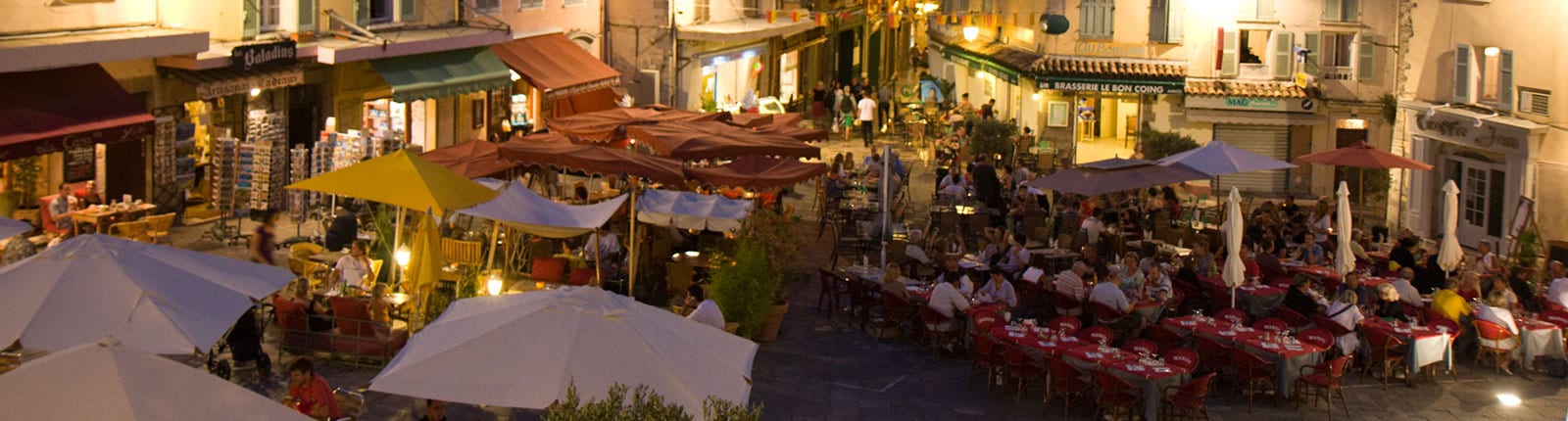 Activity and cafes at Vieux-Port of Marseilles, France