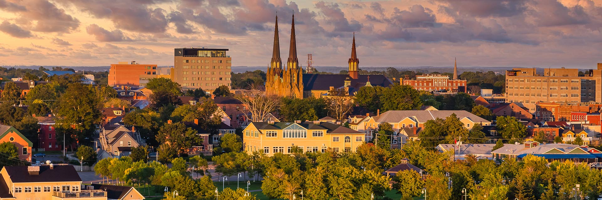 view of church during sunset at charlottetown prince edward