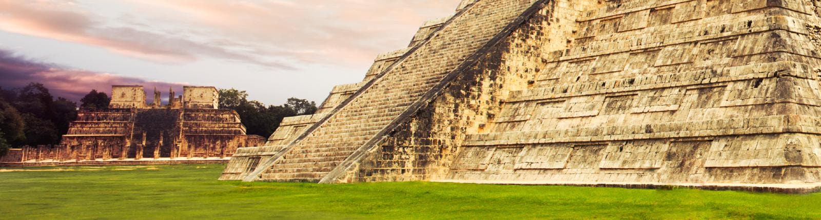 Tranquil view of the Mayan Pyramids in Progreso, Yucatan