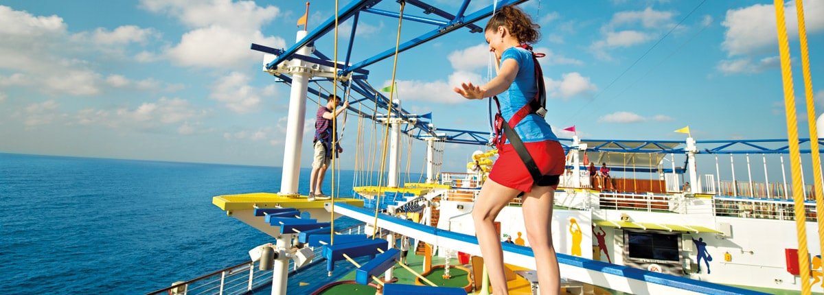cruise ship ropes course