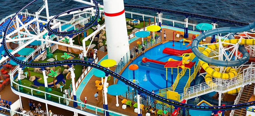 aerial view of the ultimate playground onboard carnival celebration