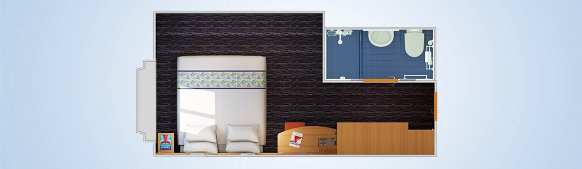 Carnival Elation Ocean View Stateroom Floorplan