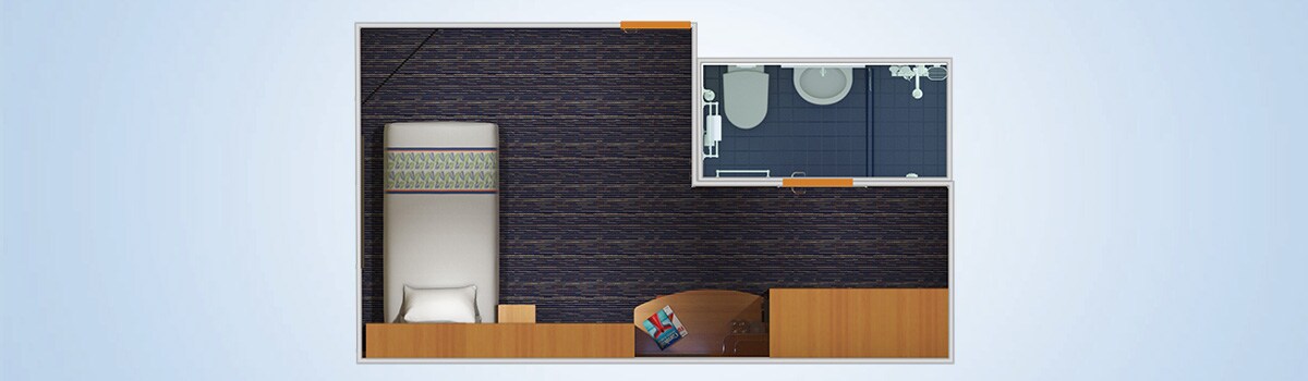 Carnival Elation Interior Upper/Lower Stateroom Floorplan