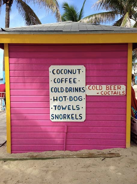 food and drink shack in grand bahamas