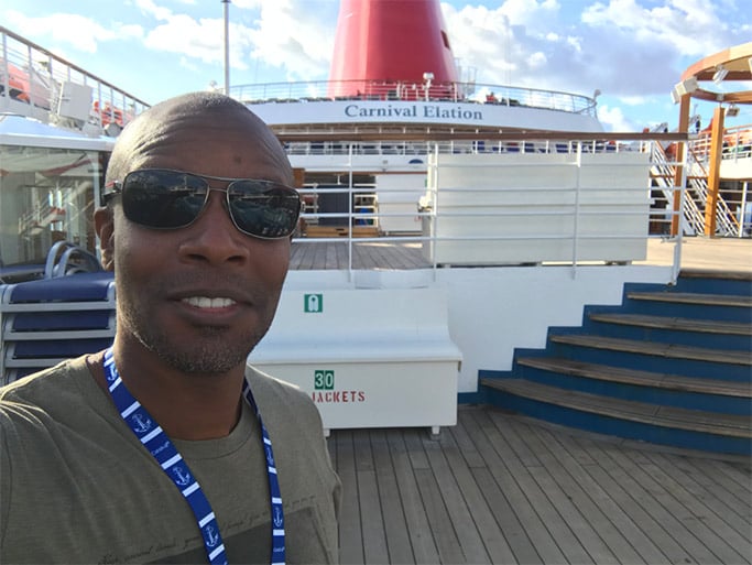 Doyin’s selfie on the ship deck
