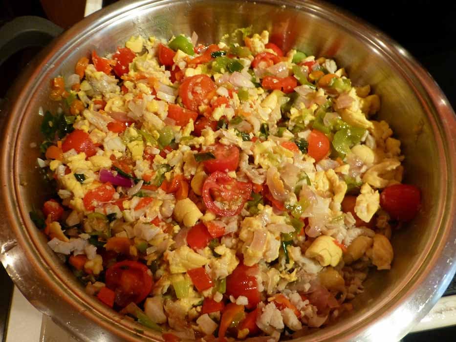 jamaican ackee and saltfish in a bowl