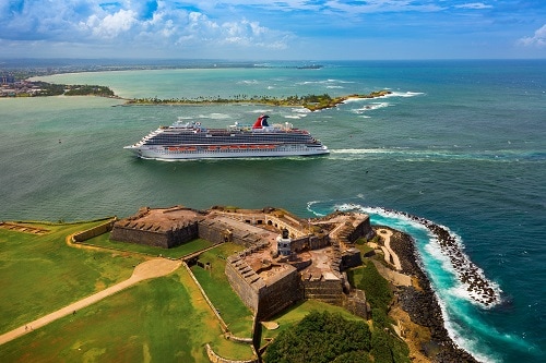 carnival horizon sailing to the caribbean cruise destination of san juan, puerto rico 