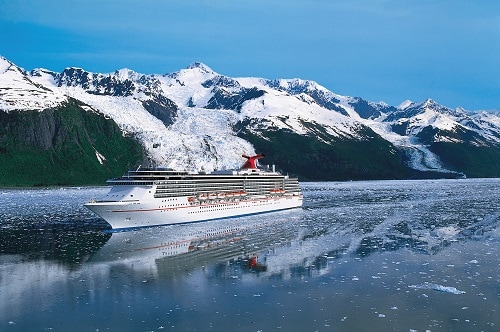 a carnival cruise ship sailing to alaska