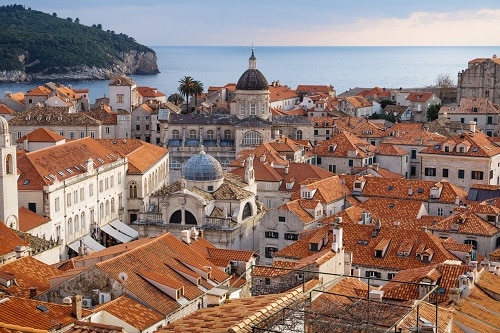 an aerial view of dubrovnik’s old town