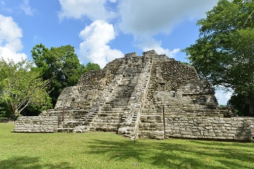 ancient mexican ruins in costa maya