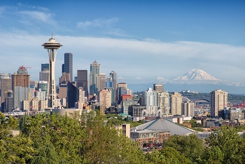 a panoramic view of seattle