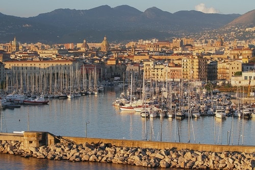 a harbor in palermo italy