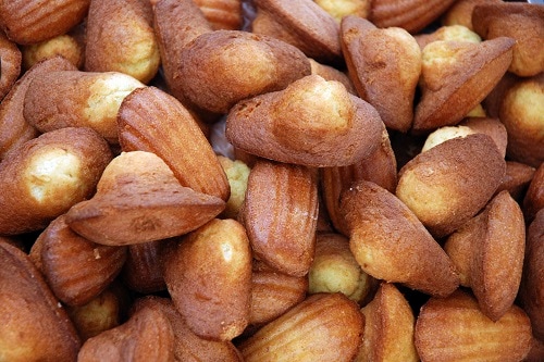 a pile of madeleines, ready to eat