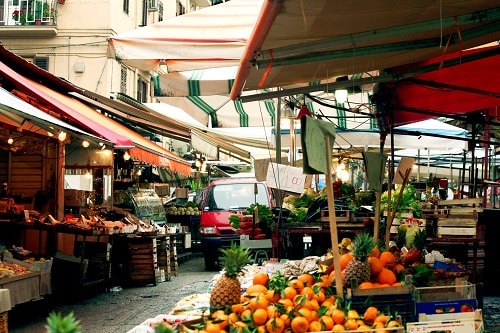 a marketplace in palermo, sicily