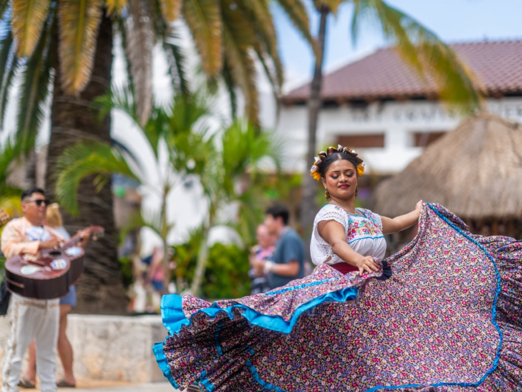 Festival dancer in Cozumel, Mexico