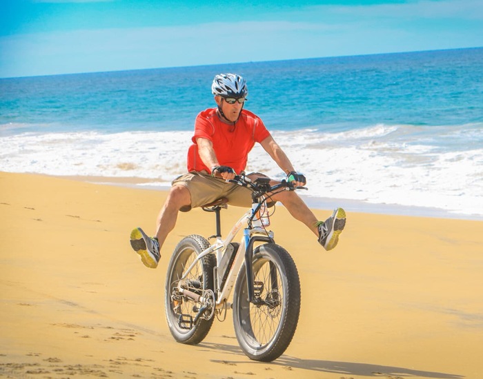 electric bike on beach