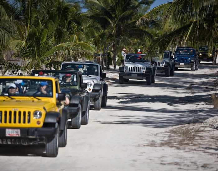 jeep journey to pleasure beach costa maya