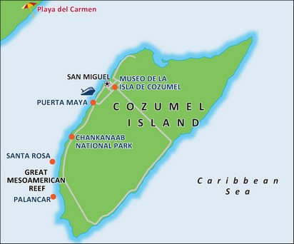 carnival cruise port cozumel map